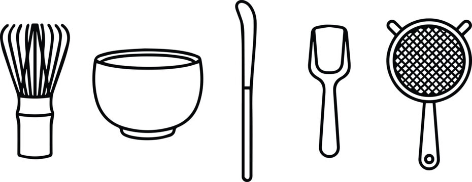 Set of 3 Wedding and Celebration Outline Icons Vector
