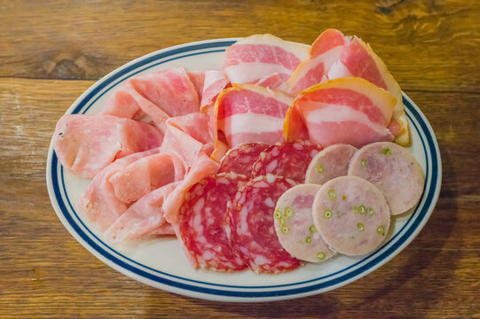 Assortment of ham and salami