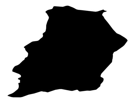A contour map of Samangan. Afghan province silhouette