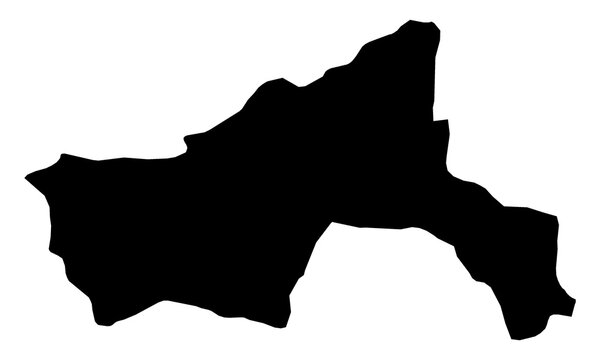 A contour map of Parwan. Afghan province silhouette