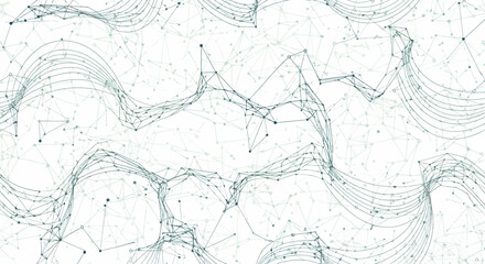 Obraz premium Abstract network connections, data flow, scientific research, technological innovation, intricate patterns