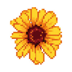 Fototapeta premium Pixel Art Flower