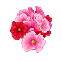 Fototapeta premium Pixel Art Flower