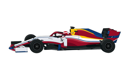 Naklejka premium Red bull toro rosso f1 car in motion showcasing speed, aerodynamics. Perfect for racing, automotive, sports themed projects and content.