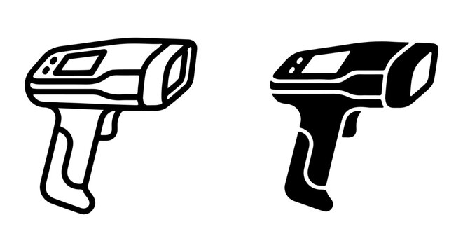 Barcode Scanner Icons, Retail Technology, Inventory Management Tools, Digital Data Capture