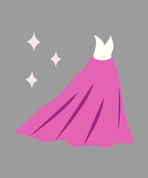 vector illustration of a princess dress