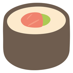 Maki Sushi Roll Illustration © nikagraphic
