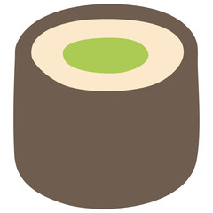 Maki Sushi Roll Icon Illustration © nikagraphic