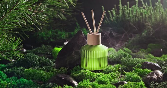 Fresh fragrance diffuser as the scent of damp forest.
