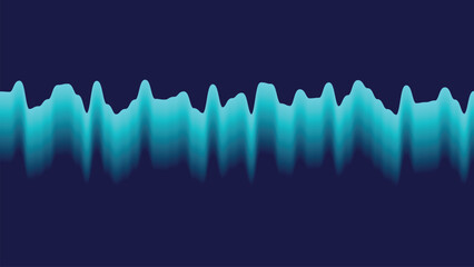 Glowing blue sound wave on dark background with gradient effect © JannatulFerdous