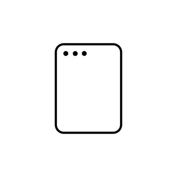 Simple Linear Browser Window Icon for User Interface Web Design