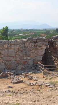 Ancient Greek cyclopean ruins of Tiryns