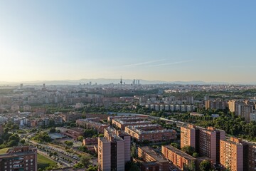 Aerial View of Madrid City Residential Districts in Spain © NEWTRAVELDREAMS