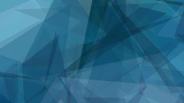 Geometric Abstract Background in Shades of Blue and Teal with Overlaying Transparent Shapes