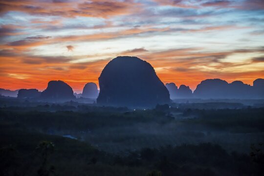 Panorama, Din Daeng Doi, sunrise, Krabi, Thailand