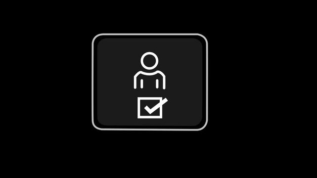 Glowing Know your customer (KYC) concept. Businessman use laptop with identity verification.4k