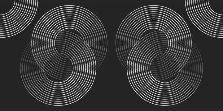 Abstract black and gold background with two circles. Suitable for banners, covers, posters, websites, presentations, brochures, flyers, headers.