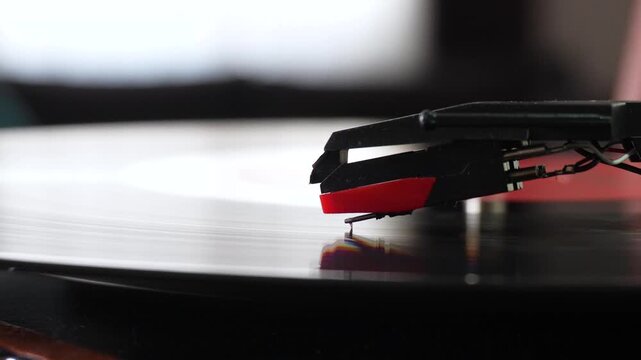 turntable playing vinyl record