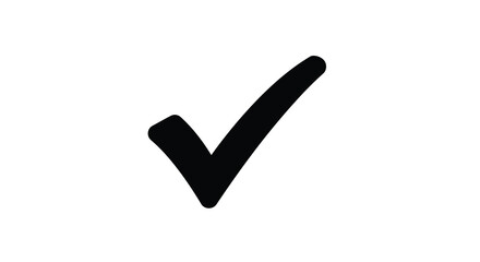 Check Mark Silhouette On White Background Simple Graphic Design © Tamim