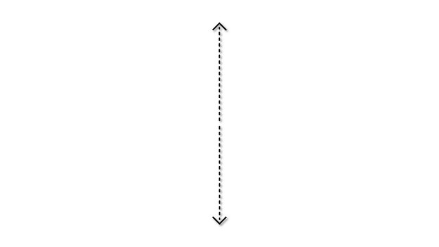 Green Dashed Double Arrow Vertical, Motion Graphics Interface HUD Overlay Alpha Loop
