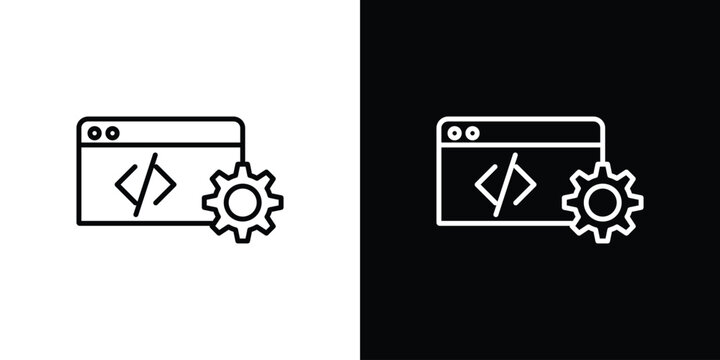 Web development icon set for app