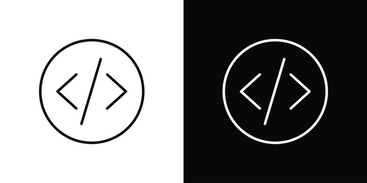 Code icon set for app