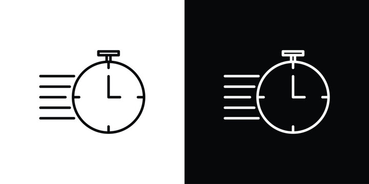 Time fast icon set for app