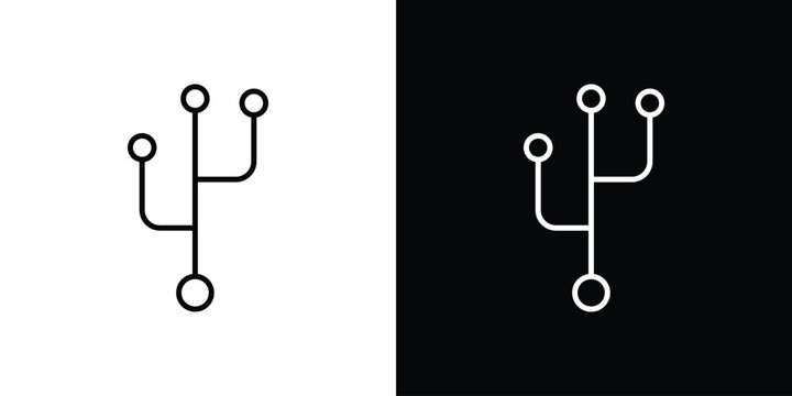 Code branch icon set for app