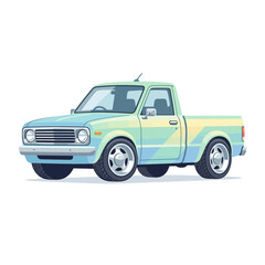 Fototapeta premium Retro Pickup Truck - Vintage Style Illustration