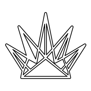 Statue of Liberty crown minimalist vector icon, bold black outline illustration of American freedom rays, patriotic civic symbol for democracy, independence, national pride and clean design