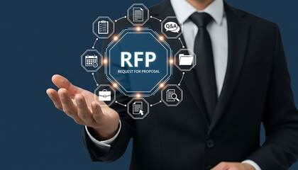 Obraz premium RFP Request For Proposal Workflow Vendor Selection Procurement Management Process