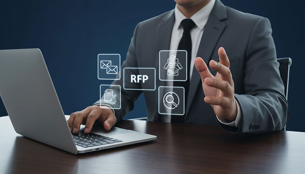 RFP Request For Proposal Process Vendor Evaluation Procurement And Business Bidding