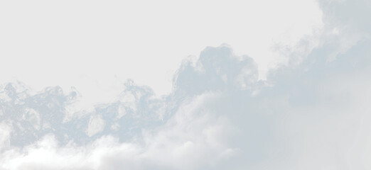 Clouds drift across a gray sky with a light background, creating an overcast look in the early afternoon, on a transparent background © Liubov