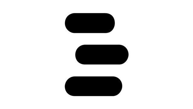 Rounded BBQ smoke cloud vector icon showing simple stacked steam bars, minimalist flat silhouette for picnic dining, grill aroma, barbecue menus, cookout signs, apps, stickers, and scalable design