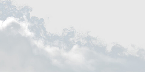 Soft clouds drift across the sky, creating shapes and patterns in the high atmosphere during the day, on a transparent background © Liubov