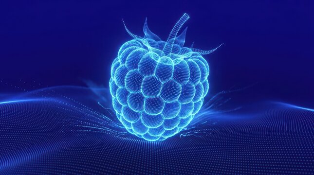 3D rendered illustration of human brain heart and eye with fresh ripe raspberries macro close-up isolated red fruit concept of health nutrition and human anatomy
