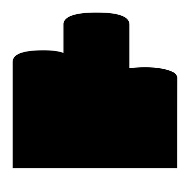Clean flat vector line icon showing a simple table centerpiece, useful for catering menus, event planners, interior decor, and invitations.