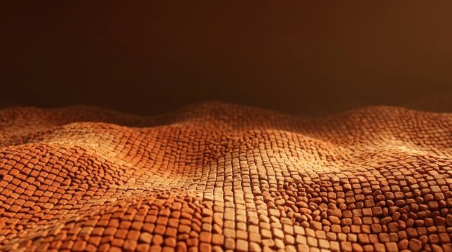 Close-up python snake skin texture pattern background, reptile leather surface macro detail in brown red tones