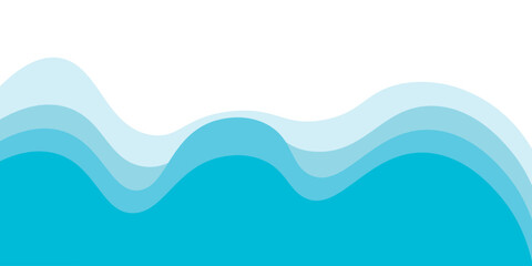 Fototapeta premium Blue and white business wave banner background. vector
