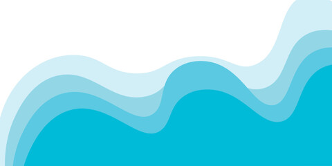 Obraz premium Blue and white business wave banner background. vector