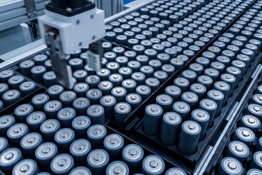 Automated battery cell production line with cylindrical lithium cells