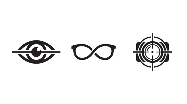 Ophthalmology and vision care icons