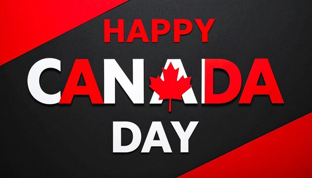 Happy Canada Day Bold Maple Poster