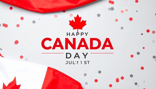 Happy Canada Day Confetti Poster
