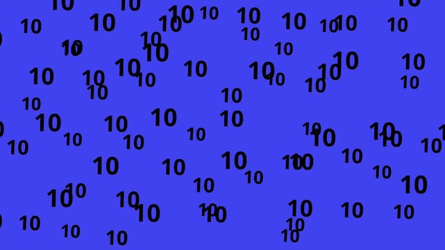 binary code background blue video motion hd 4k