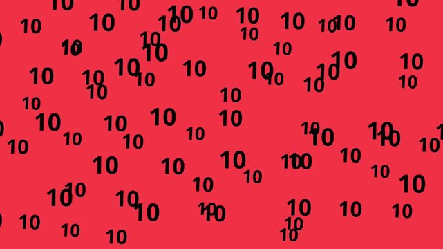 binary code background red video visual hd 4k