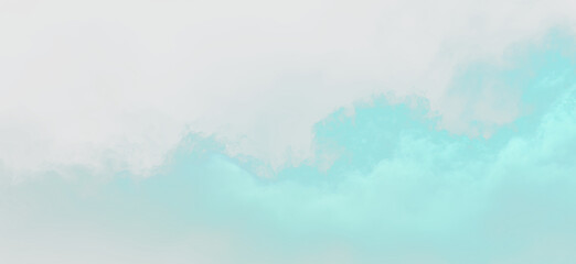 Soft blue clouds drift across a white sky with a transparent background during the day © Liubov
