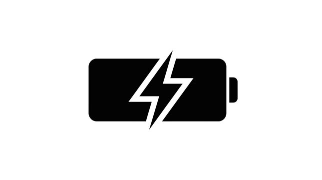 Battery icon with lightning bolt symbol.