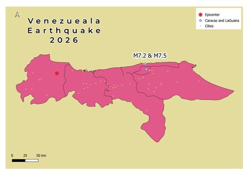 Venezuela Seismic Activity Map