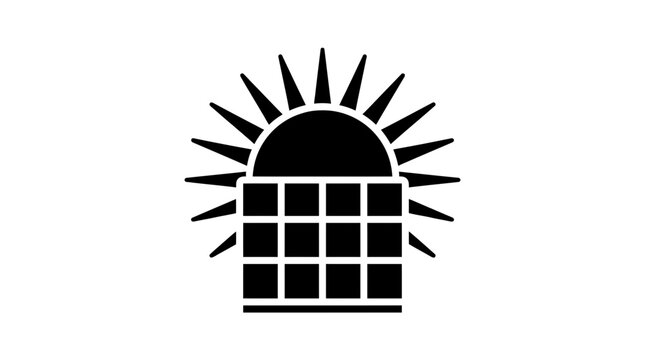 Sunrise through a window pane symbol.